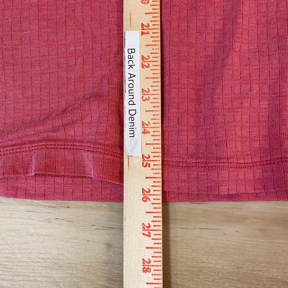 Tommy Bahama Mens Pink Textured Short Sleeve Polo Shirt Medium - Picture 8 of 12